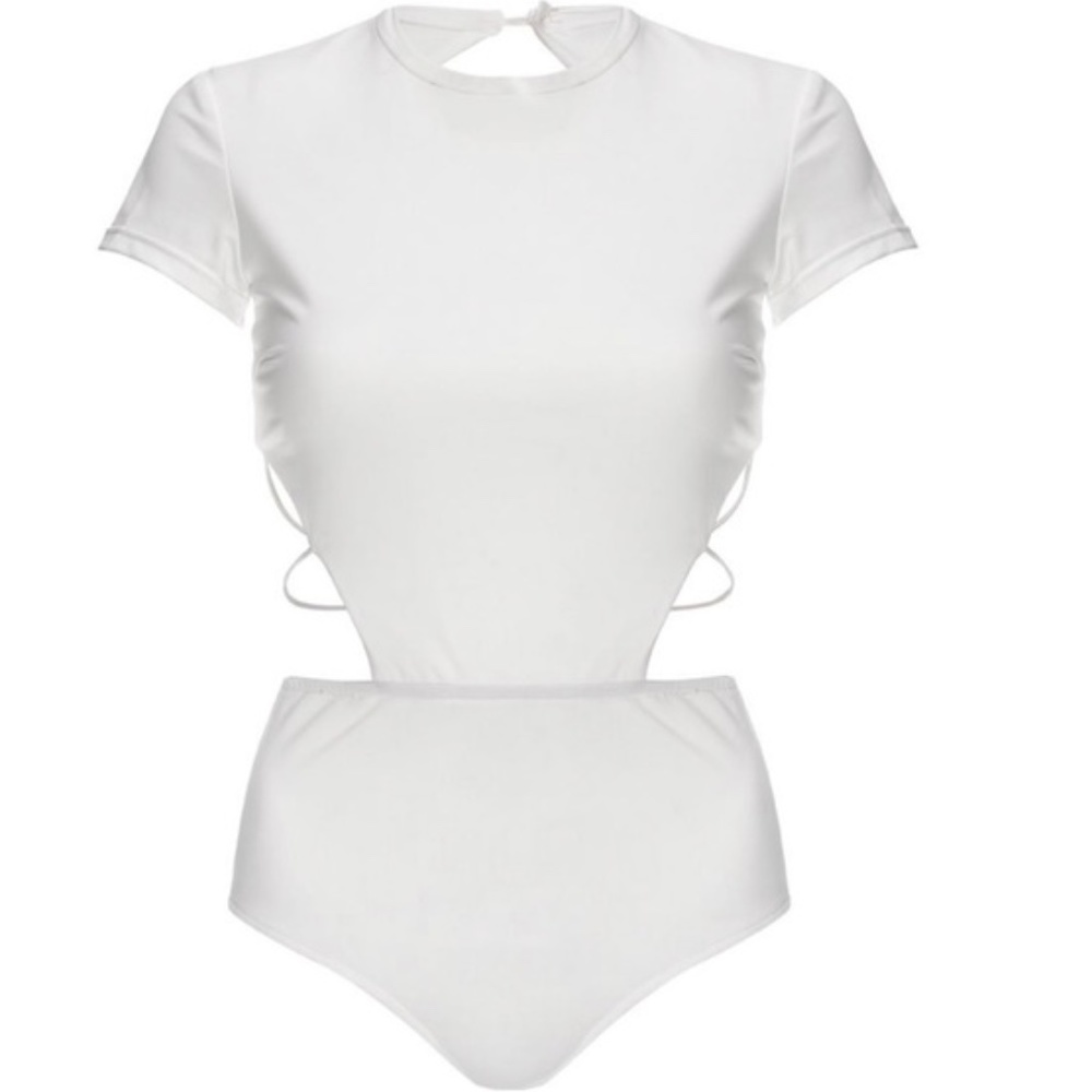 White Bodysuit with Open Back